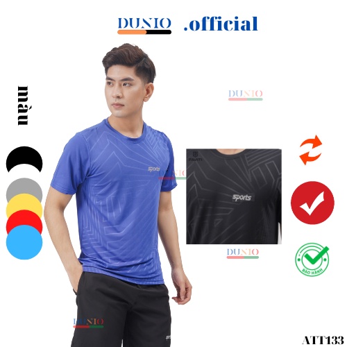 Áo Thể Thao Nam có cổ tròn ngắn tay thun lạnh đẹp cao cấp DUNIO ATT133