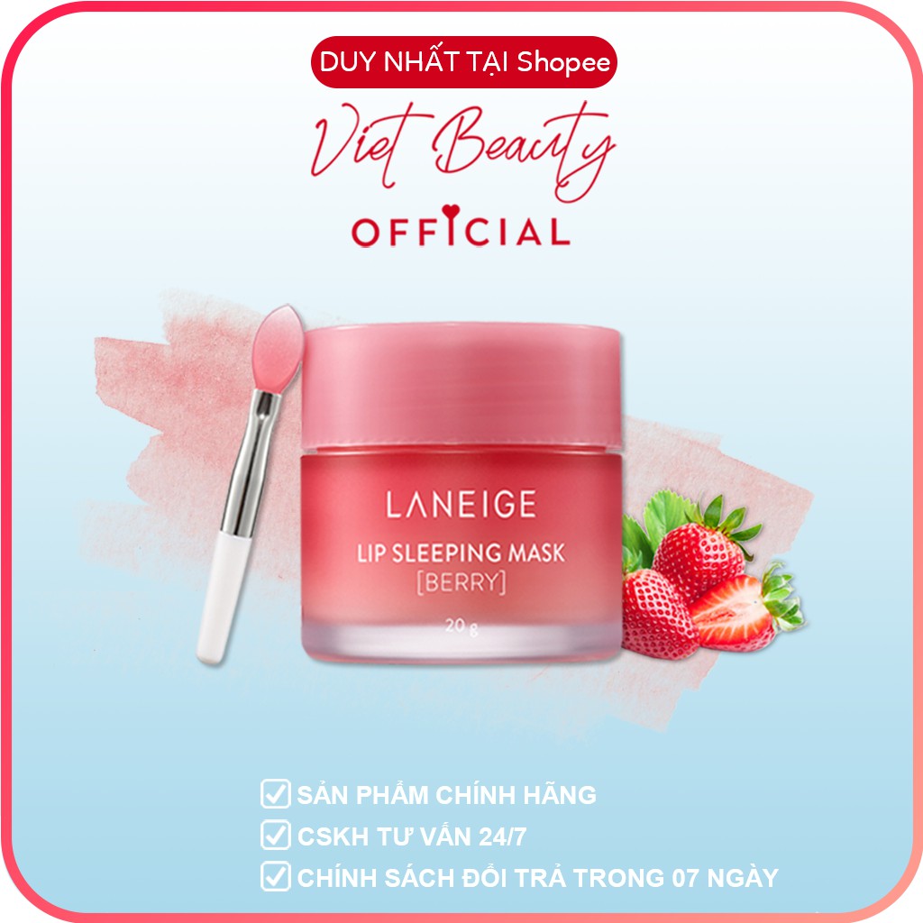 (❤️ HOT SALES DATE 2023 ❤️) Mặt nạ ngủ cho môi Laneige 20g Lip Sleeping Mask, Mặt nạ ngủ môi Laneige Berry KOREA