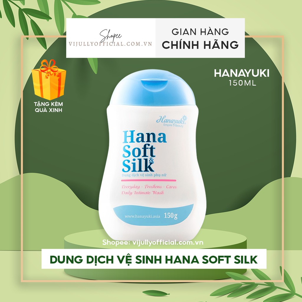 Dung dịch vệ sinh phụ nữ hana soft silk thơm lâu, kháng khuẩn 150g