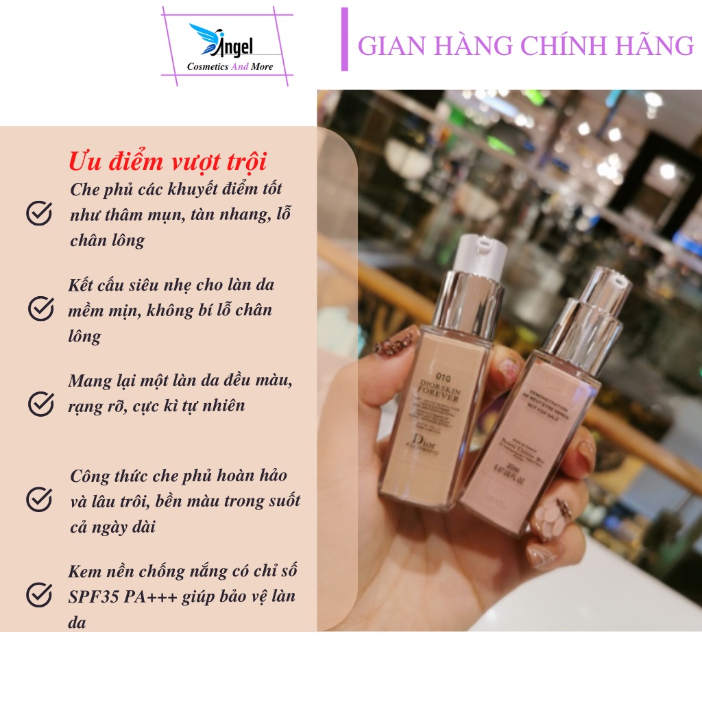 Kem Nền Dior Forever 20ml No Box Mỏng Mịn Che Phủ Hoàn Hảo Kết Hợp Dưỡng Da Chuyên Sâu Cho Làn Da Rạng Rỡ