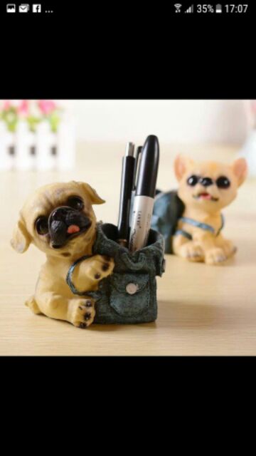 Ống cắm bút hình chó