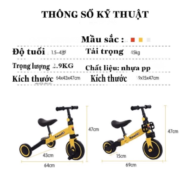 XE CHÒI CHÂN ĐA NĂNG 4 IN 1