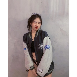 Áo khoát varsiti jacket, áo khoát nam nữ unisex - the f brand
