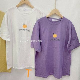 Áo thun nữ cam clem dễ thương