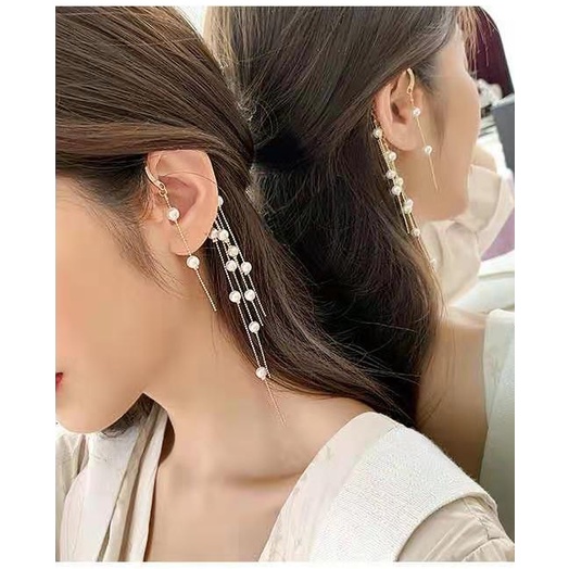 Khuyên Tai Nữ Dạng Kẹp Đính Ngọc Trai Sang Trọng