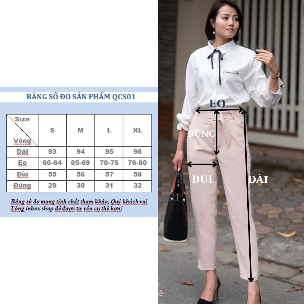 Quần Công Sở COFAS Đai Vải Cưc Sang Chảnh – QCS01