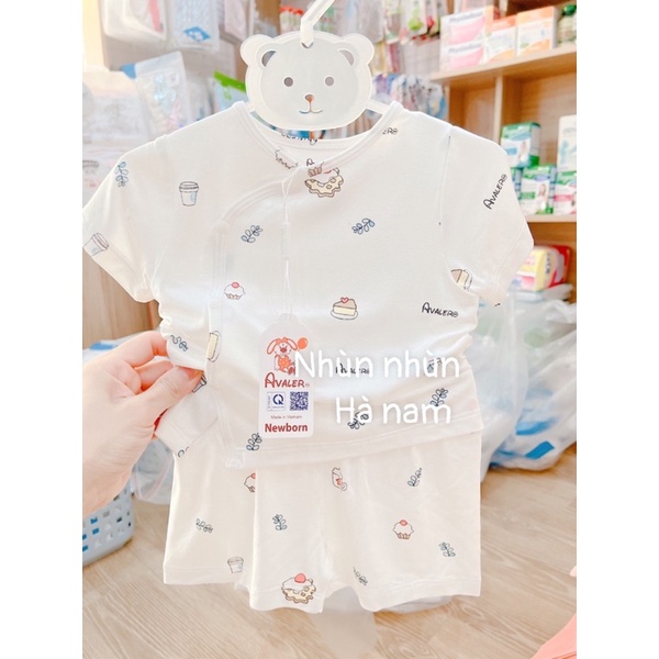 {Hà Nam/Avaler}Bộ cotton/sợi tre cộc tay cài cúc Avaler