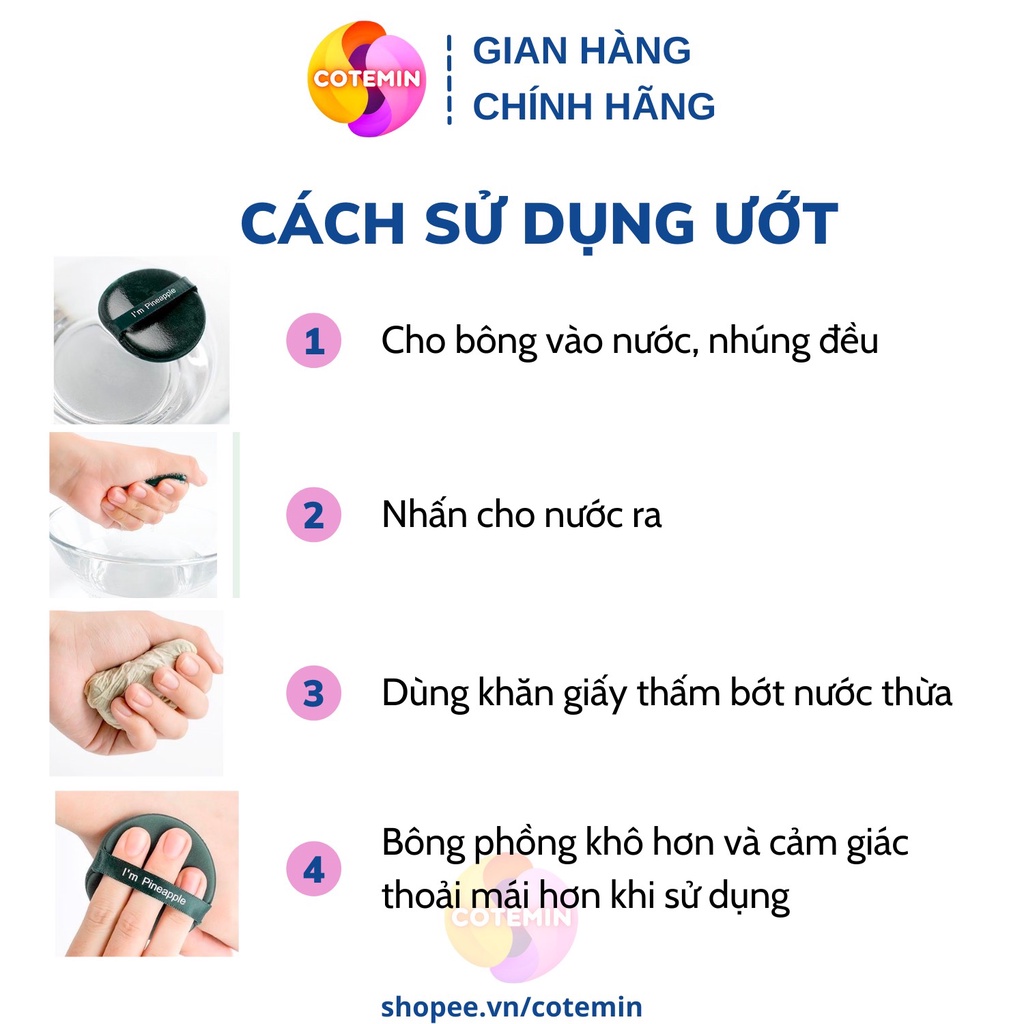 Bông Phấn Trang Điểm Thiết Kế Mềm Mại Sử Dụng Cả Khô Và Ướt VECOM