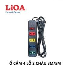 Ổ cắm điện LIOA  4 lỗ có công tắc, dây dài 3m/5m 1000W