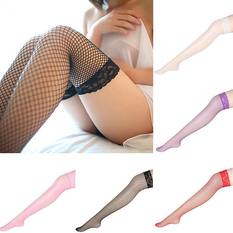Người Phụ Nữ Gợi Cảm Ren Hàng đầu Lưới đùi Cao Vớ Tights Cám Dỗ Vớ Gợi Cảm Vớ Màu đen Vui Vẻ