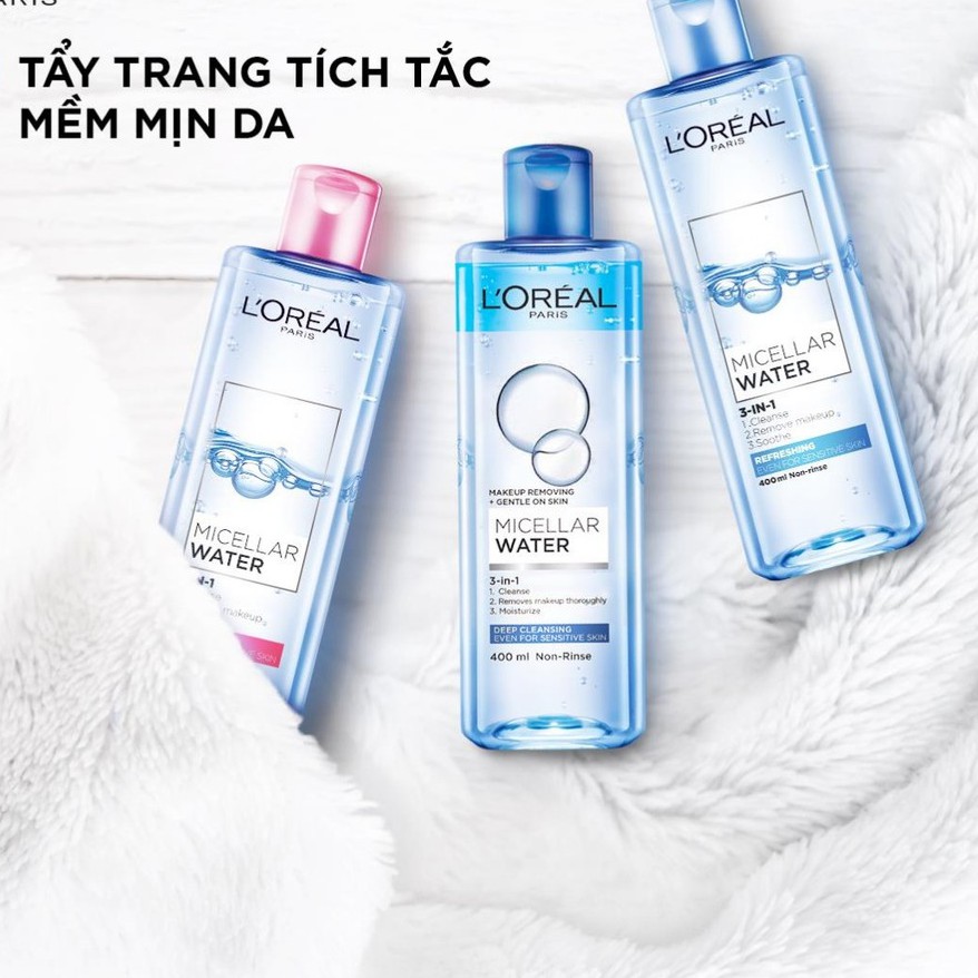 Nước tẩy trang L’Oreal 3-in-1 Micellar Water