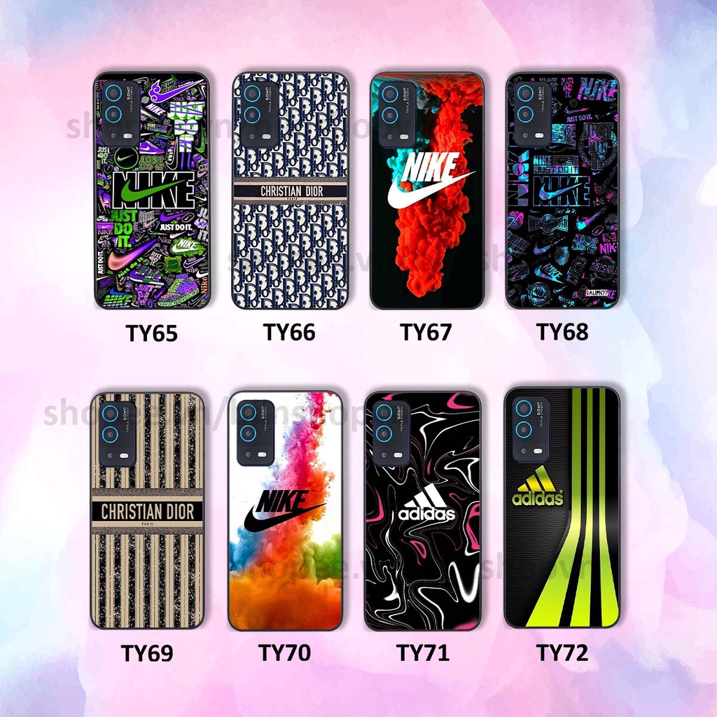 Ốp Oppo A54 / A55 in hình thương hiệu nhiều màu sắc thể thao cá tính thời trang