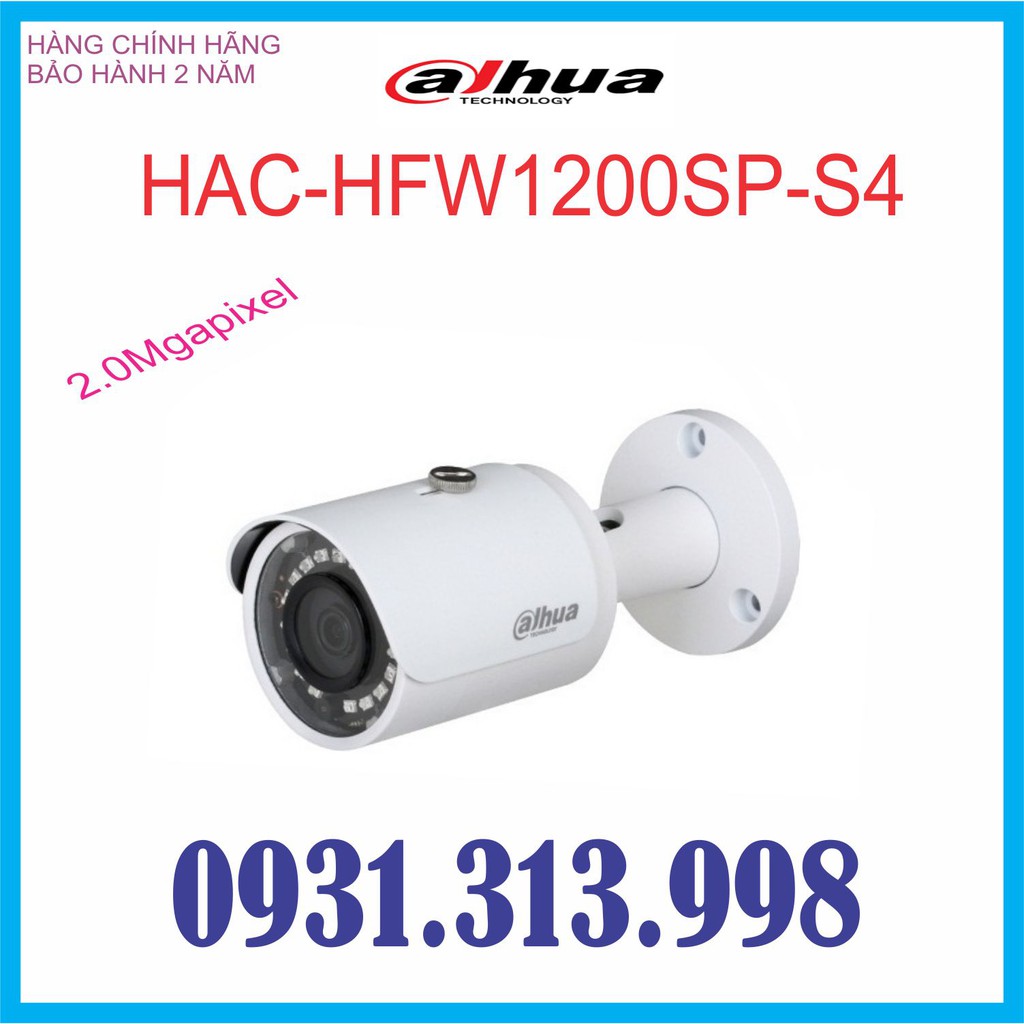 Camera Dahua HAC-HFW1200SP-S4 ( MÃ MỚI 1200SP-S5)  2.0 Megapixel (HDCVI/HDTVI/AHD/ANALOG)