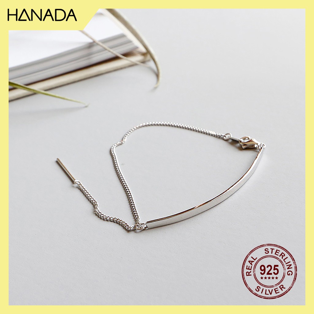 Lắc Tay Bạc Hanada B-0-B-0272 Thanh Bạc