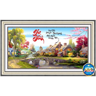 Tranh găn đá thư pháp gia đình df290 110x60cm