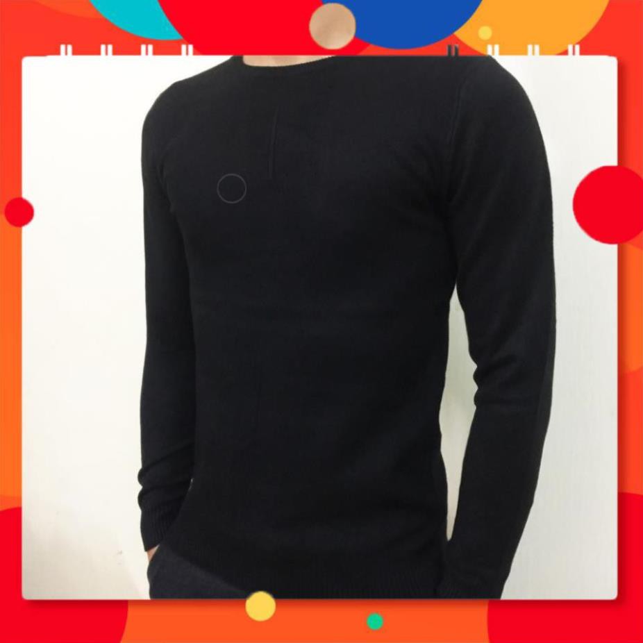 🍀 Hot Áo len nam cổ tròn lông thỏ đen ! . | BigBuy360 - bigbuy360.vn