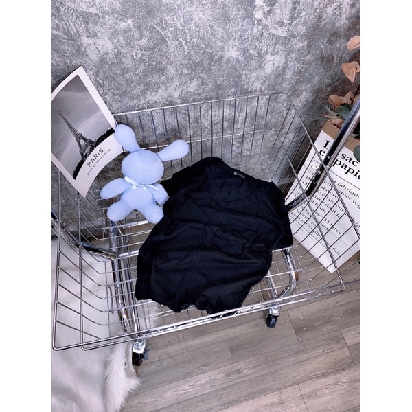 Áo thun cổ tim hottrend siêu mát, chất cotton giấy co giản 4 chiều