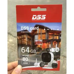 Thẻ Nhớ DSS 64GB Class 10 Tính năng lưu trữ các thiết bị di động, camera, máy nghe nhạc,-Thẻ Nhớ DSS BẢO HÀNH 24 TH