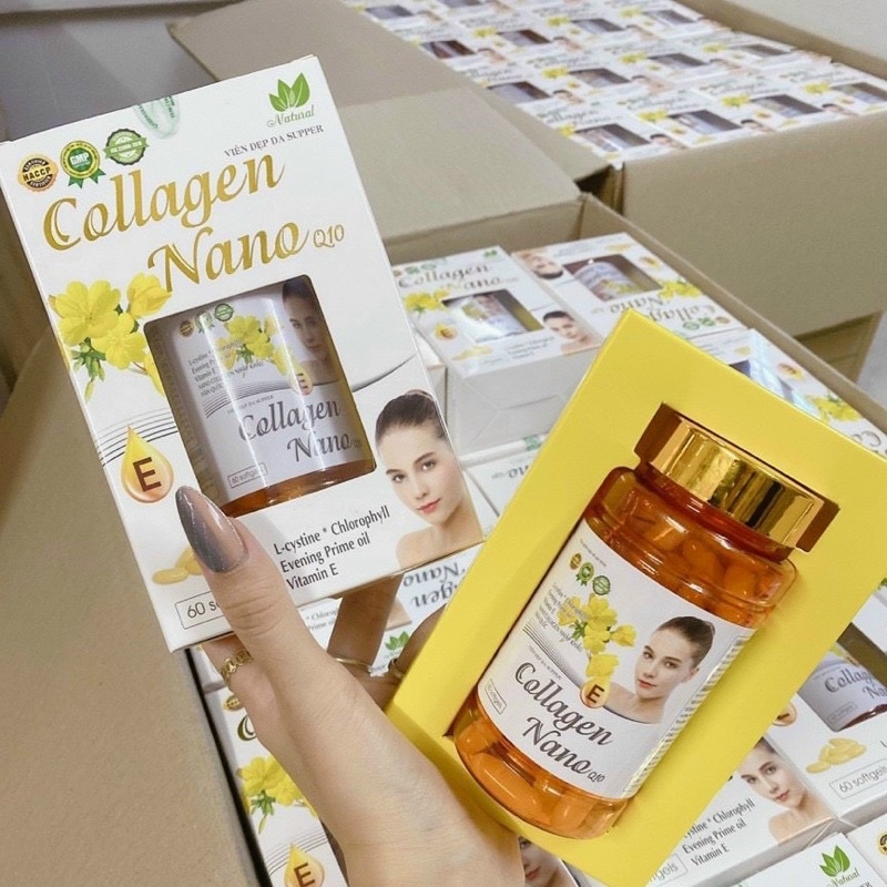 HỘP 60 VIÊN UỐNG TRẮNG DA ĐẸP DA COLLAGEN NANO Q10