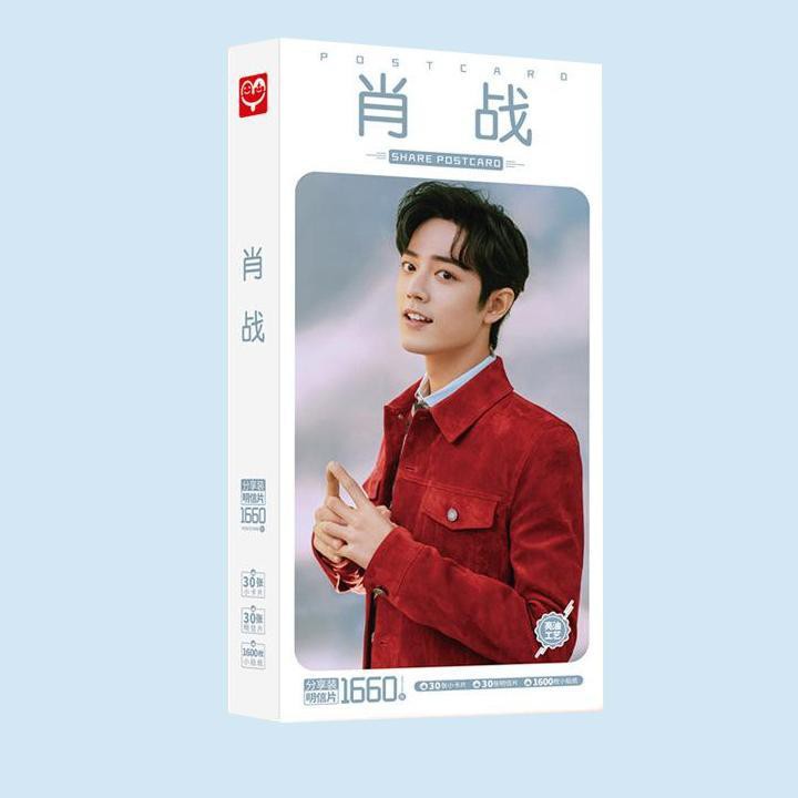 Hộp ảnh Postcard Tiêu Chiến có lomo sticker tập ảnh in hình