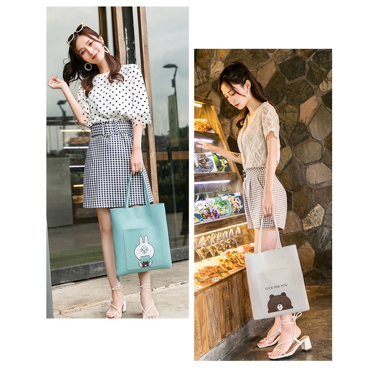 TÚI TOTE NỮ DẠO PHỐ DA PU THỜI DỄ THƯƠNG PH030