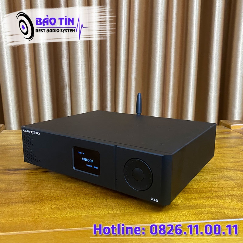 Bộ giải mã âm thanh DAC Gustard X16 2x ES9068AS/ MQA Bluetooth 5.0/ 32bit 768kHz DSD512 tặng dây OTG