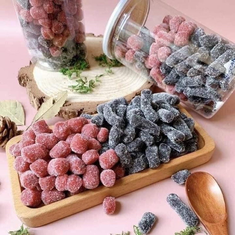 Kẹo dâu tây,dâu tằm mix Đà Lạt hũ 500gram