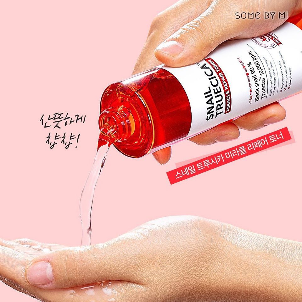 [CHÍNH HÃNG] Nước Hoa Hồng Dưỡng Ẩm, Tái Tạo và Phục Hồi Da Some By Mi Snail Truecica Miracle Repair Toner 135ml