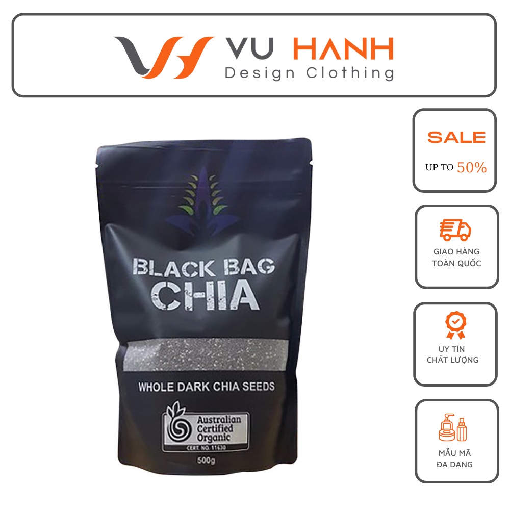 Hạt chia Úc Black Bag Chia 500g | Shop Vũ Hạnh