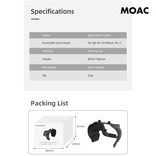 Loa Che Nắng Bảo Vệ Ống Kính Máy Ảnh Cho Dji Mavic Air 2 / 2s