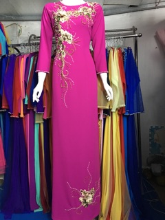Áo dài mẹ vải lụa
