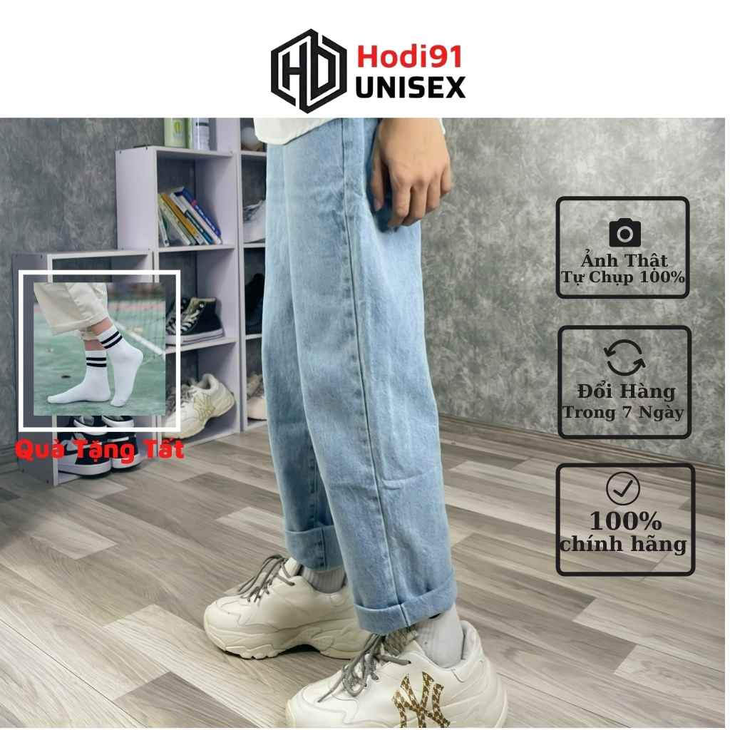 Quần Baggy Nam Jeans Xanh
