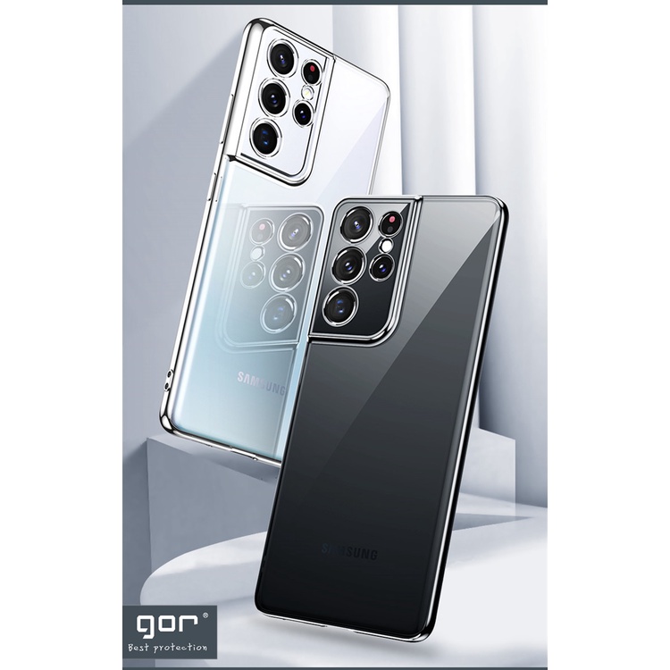 Ốp Lưng Silicon TPU trong suốt GOR cho Samsung Galaxy S22/ S22 Plus/ S22 Ultra - Hàng Chính Hãng Gor