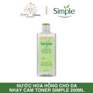 Toner Simple dành cho da nhạy cảm, da mụn 200ml