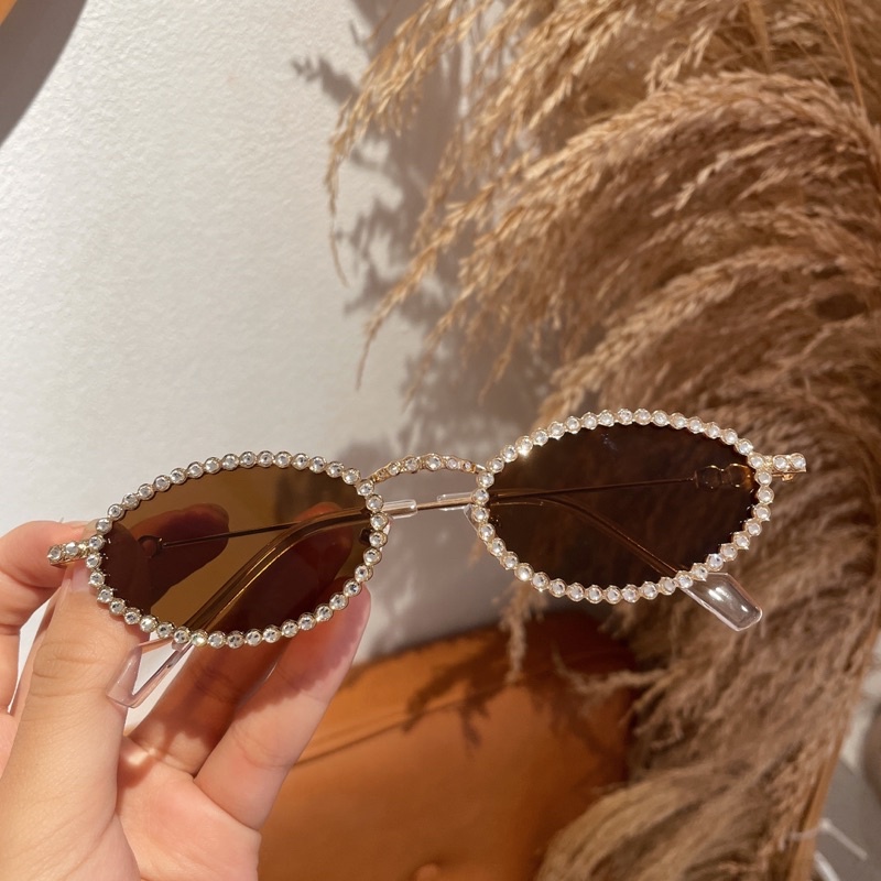 Kính G.m_Léyeuxdeninii á hậu Phương Nhi, Gọng kính mát độc lạ hot Jennie mẫu mới chống UV400 Jolie eyewear