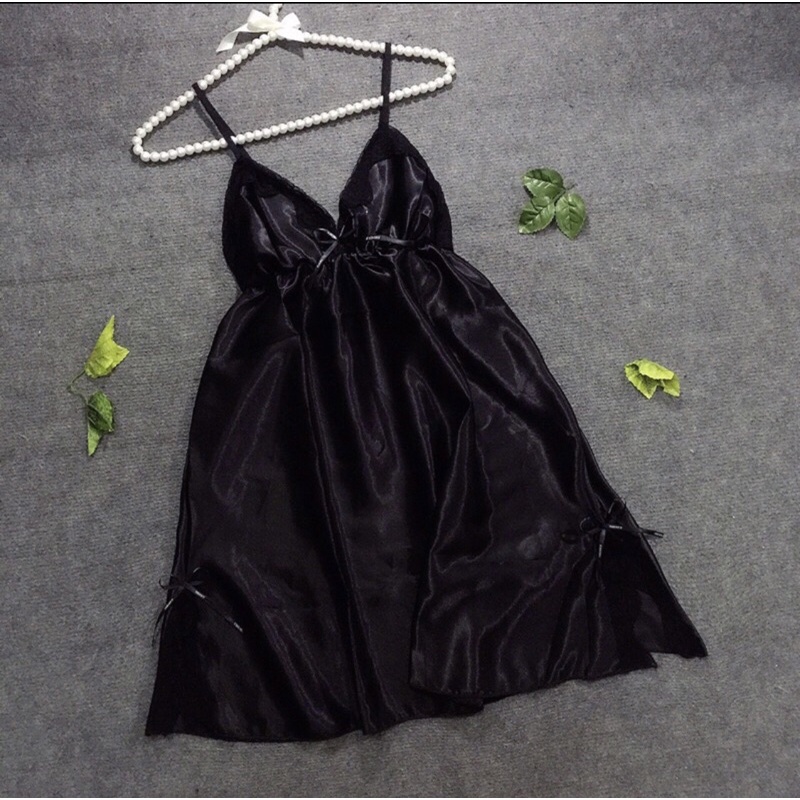 Đầm Ngủ 2 Dây- Đầm Ngủ Sexy Phi Lụa Phối Ren | BigBuy360 - bigbuy360.vn