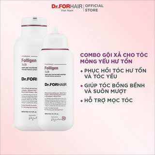 Bộ Gội Xả Dành Cho Tóc Mỏng Hư Tổn Không Chứa Silicon Hỗ Trợ Giữ Màu Tóc Nhuộm Dr.FORHAIR