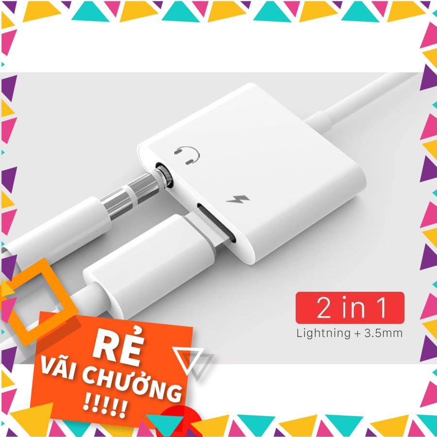 ⚡️Đầu chuyển vừa nghe nhạc vừa sạc cho iphone ( có chân 3.5 cho tai nghe đời cũ )⚡️