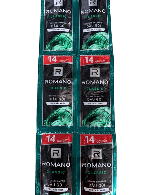 [GIFT] Dây 12 gói dầu gội Romano Classic 5g/gói