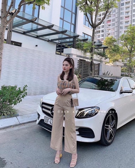 SET ÁO 2 DÂY KẺ BBR MIX QUẦN ỐNG SUÔNG | BigBuy360 - bigbuy360.vn