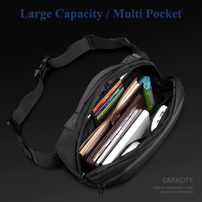 Túi xách ozuko đeo chéo vai siêu nhẹ chống nước sành điệu cho nam - ảnh sản phẩm 5