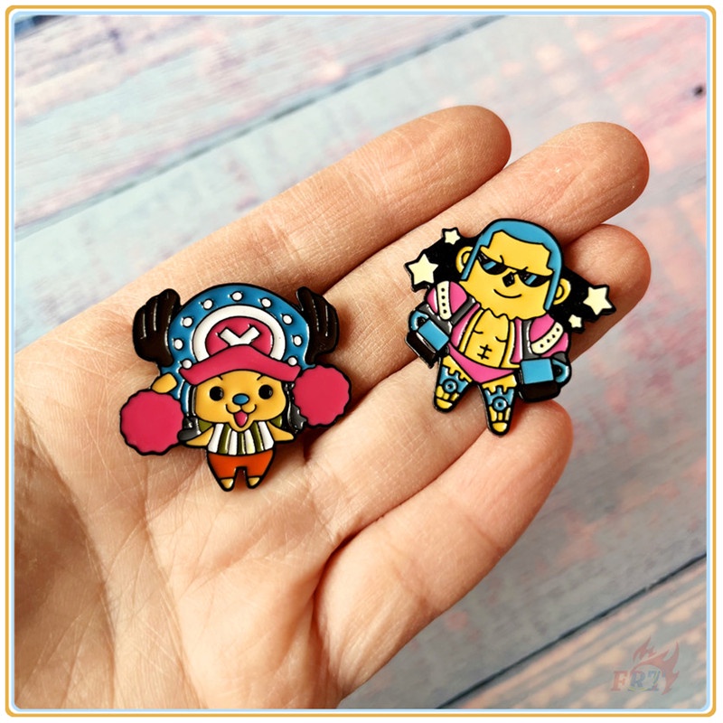 ♥ Trâm Cài Áo Hình Nhân Vật One Piece ♥ 1 Huy Hiệu Tráng Men Hình Hoạt Hình Anime Sáng Tạo Trang Trí Balo