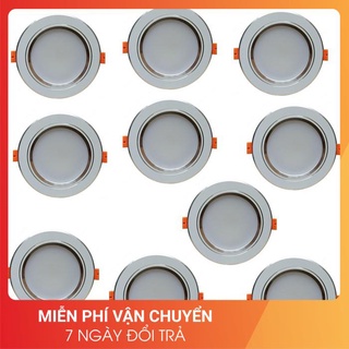 Combo 10 Đèn Led âm trần 7w Downlight 3 màu ánh sáng hiện đại