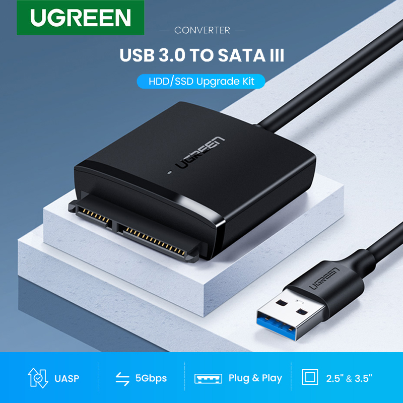 UGREEN Bộ Chuyển Đổi Cổng Sata Usb 3.0 2.0 Sang Sata 3 Cho 2.5 3.5 Hdd Ssd