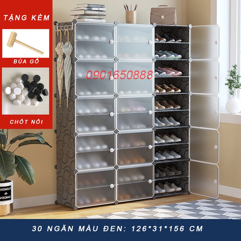 [RẺ VÔ ĐỊCH - TỦ GIÀY 24-30 NGĂN] Tủ nhựa đựng giày lắp ghép đa năng