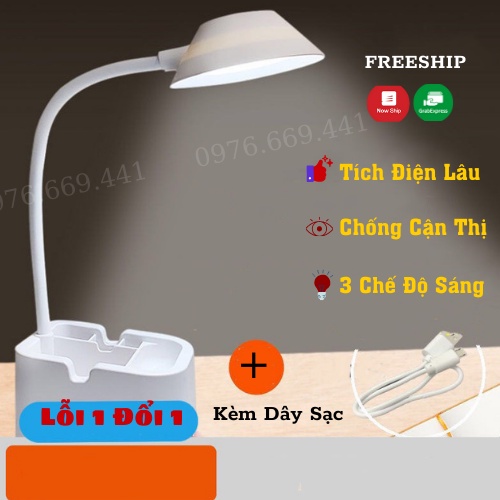 Đèn Bàn Học Đọc Sách Làm Việc LED Chống Cận Cảm Ứng Tích Điện Đèn Rọi Ray Asaki