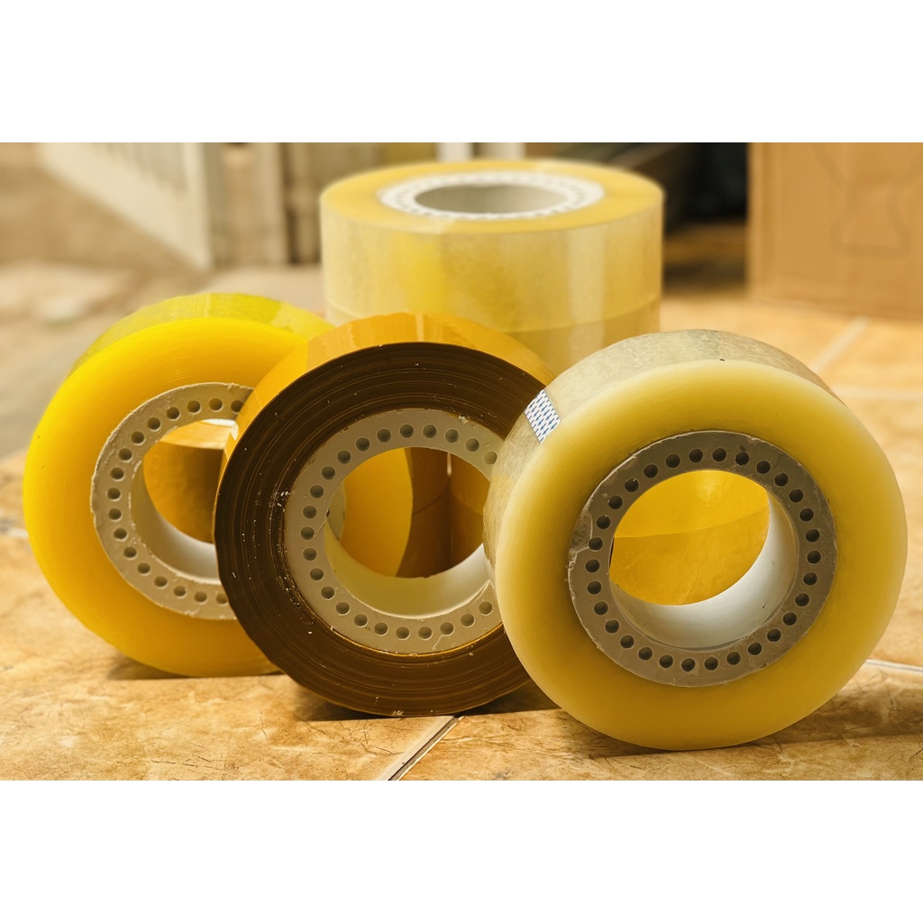 Băng dính 1kg/Băng Keo 1Kg Lõi Lỗ Giá Xưởng 3 Phân Loại Màu Trong/Đục/Vàng