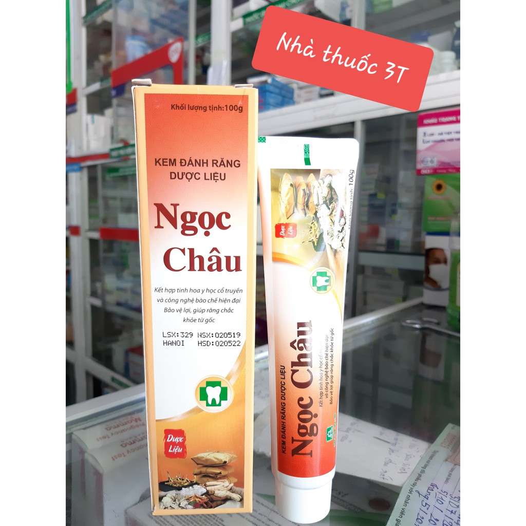 Combo 5 TUYP KEM ĐÁNH RĂNG DƯỢC LIỆU NGỌC CHÂU - Kem đánh răng Ngọc Châu 125gr