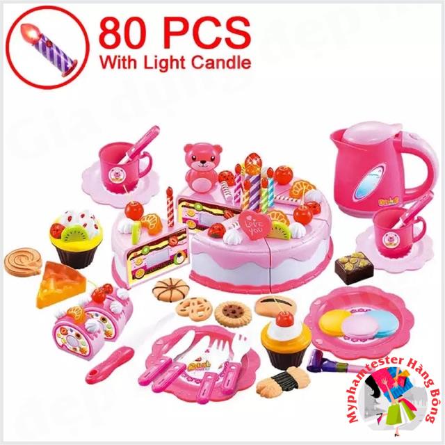 Bộ đồ chơi sinh nhật có nến đèn và nhạc