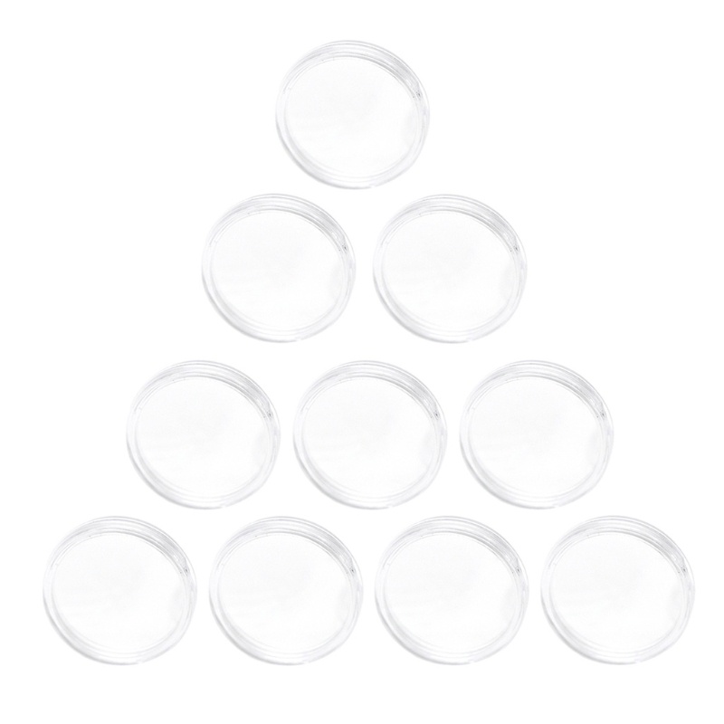 Set 10 Hộp Nhựa Tròn 1 Inch Đựng Thẻ NFC Tiện Dụng